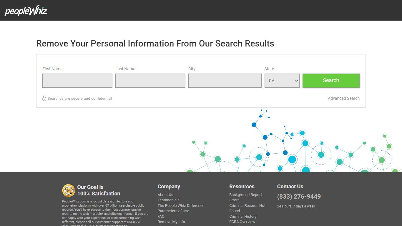 Remove Your Personal Information From Our Search Results - peoplewhiz.com